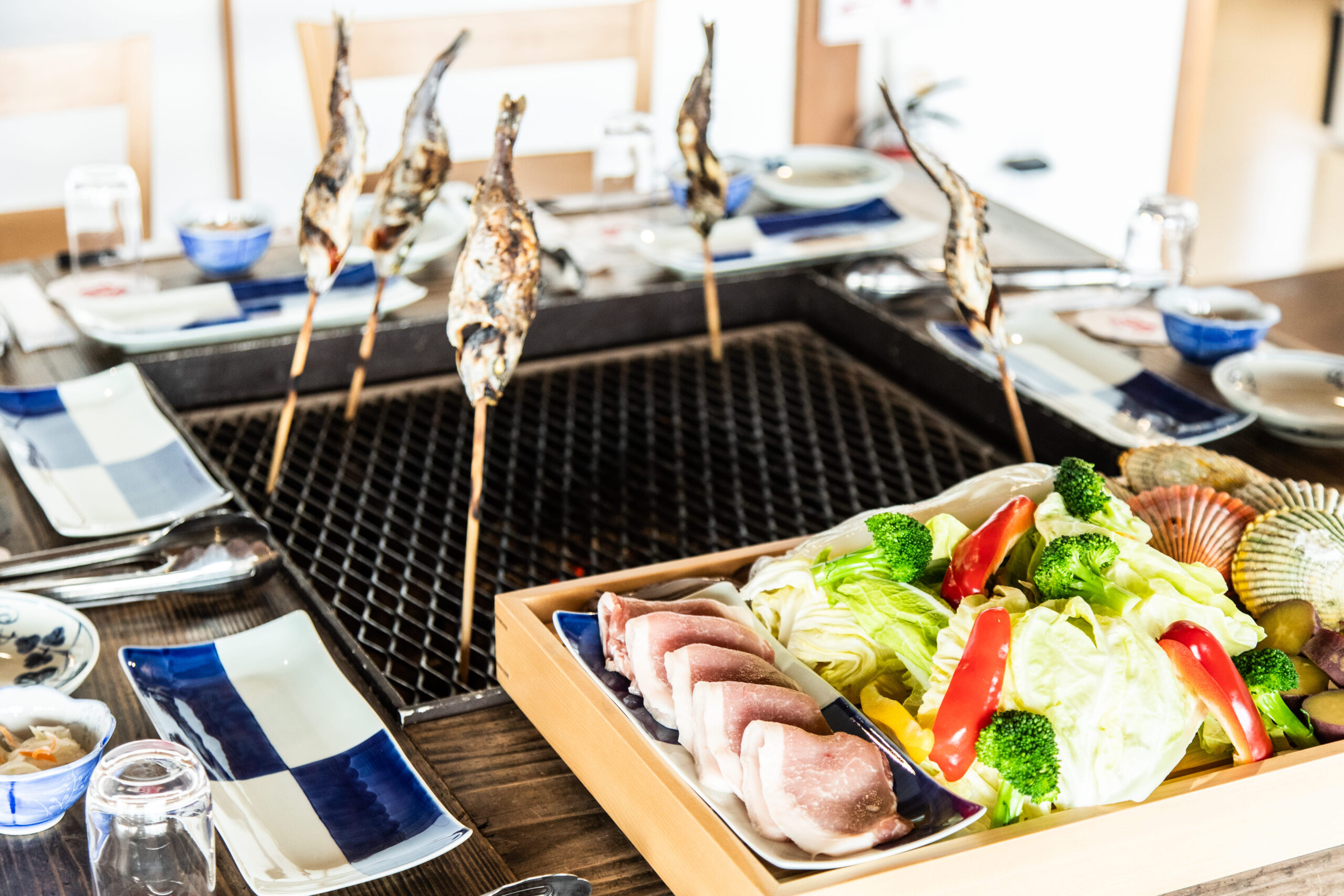 古民家を改装した椿茶屋で味わう囲炉裏焼のイメージ