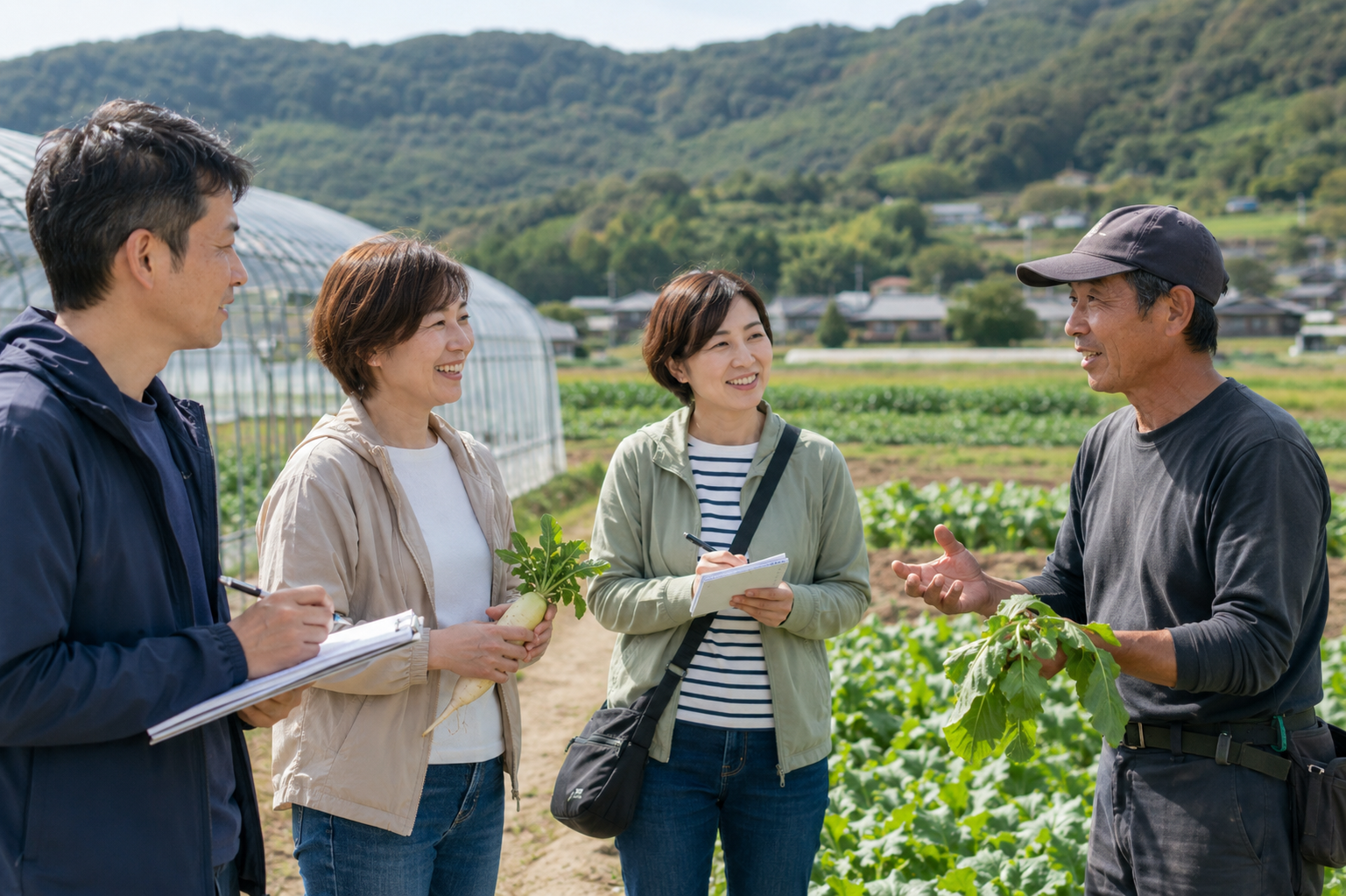 先輩移住就農者との交流イメージ