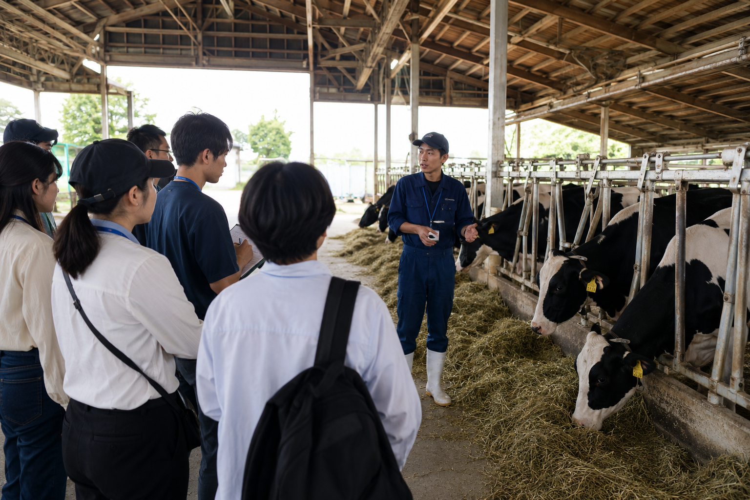 宮城県職員農業系職種職場見学バスツアーの畜産・獣医師コース見学イメージ