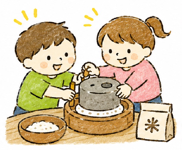 大橋屋の米粉づくり体験イメージ
